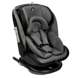 INDIGO Автокресло Fuller ISOFIX, группа 0 + 1 + 2 + 3 (0-36 кг), серия JOVOLA, (упак.1 шт.) (серый-черная кожа)