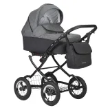 INDIGO Коляска CHARLOTTE Sity Classic 12 (Cs 04 (черный + т.серый)