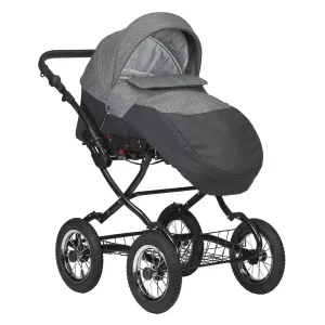 INDIGO Коляска CHARLOTTE Sity Classic 12 (Cs 04 (черный + т.серый) INDIGO Коляска CHARLOTTE Sity Classic 12 (Cs 04 (черный + т.серый)