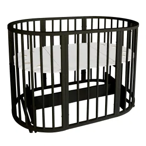 INDIGO Кровать детская Simple 7в1 с поперечным маятником (круг/овал, манеж, 2 кресла, стол) масси (венге) INDIGO Кровать детская Simple 7в1 с поперечным маятником (круг/овал, манеж, 2 кресла, стол) масси (венге)