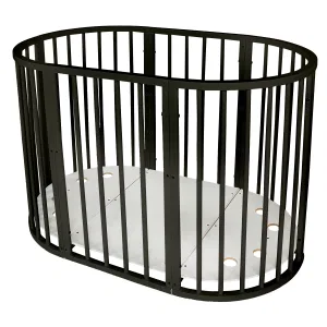 INDIGO Кровать детская Simple 7в1 с поперечным маятником (круг/овал, манеж, 2 кресла, стол) масси (венге) INDIGO Кровать детская Simple 7в1 с поперечным маятником (круг/овал, манеж, 2 кресла, стол) масси (венге)