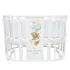 INDIGO Кровать детская Baby Sleep 7в1 (круг/овал, манеж, 2 кресла, стол) массив березы, МДФ, ПВХ (белый Мишка) INDIGO Кровать детская Baby Sleep 7в1 (круг/овал, манеж, 2 кресла, стол) массив березы, МДФ, ПВХ (белый Мишка)