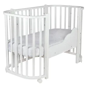 INDIGO Кровать детская Baby Lux 3 в 1 (кровать, манеж, диван) массив березы, МДФ (белый-белые стойки) INDIGO Кровать детская Baby Lux 3 в 1 (кровать, манеж, диван) массив березы, МДФ (белый-белые стойки)