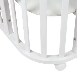 INDIGO Кровать детская Baby Lux 3 в 1 (кровать, манеж, диван) массив березы, МДФ (белый-белые стойки) INDIGO Кровать детская Baby Lux 3 в 1 (кровать, манеж, диван) массив березы, МДФ (белый-белые стойки)