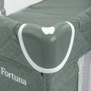 INDIGO Манеж-кровать Fortuna, лен, 2 уровня, москитка, 2 кольца, (упак.1шт) (зеленый) INDIGO Манеж-кровать Fortuna, лен, 2 уровня, москитка, 2 кольца, (упак.1шт) (зеленый)