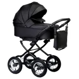 INDIGO Коляска BARBARA ECO Classic 2в1 (Be 03 (черная кожа)