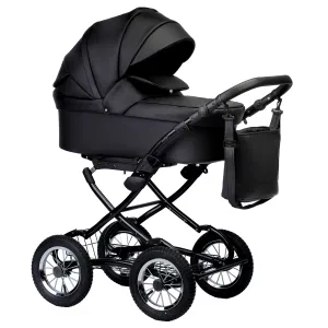 INDIGO Коляска BARBARA ECO Classic 2в1 (Be 03 (черная кожа) INDIGO Коляска BARBARA ECO Classic 2в1 (Be 03 (черная кожа)