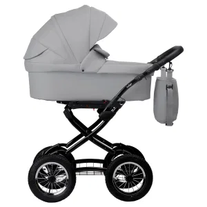 INDIGO Коляска BARBARA ECO Classic 2в1 (Be 04 (св.серая кожа) INDIGO Коляска BARBARA ECO Classic 2в1 (Be 04 (св.серая кожа)
