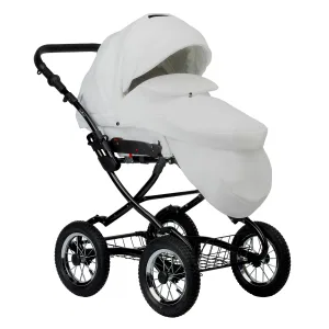 INDIGO Коляска BARBARA ECO Classic 2в1 (Be 05 (белая кожа) INDIGO Коляска BARBARA ECO Classic 2в1 (Be 05 (белая кожа)