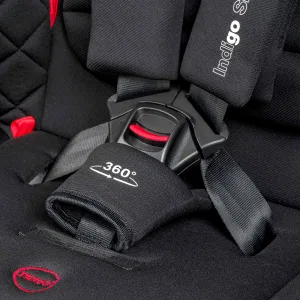 INDIGO Автокресло SMART + ISOFIX, капюшон, подножка, группа 0 + 1 + 2 + 3 (0-36 кг), (LBB) (упак.1 шт.) (черный) INDIGO Автокресло SMART + ISOFIX, капюшон, подножка, группа 0 + 1 + 2 + 3 (0-36 кг), (LBB) (упак.1 шт.) (черный)