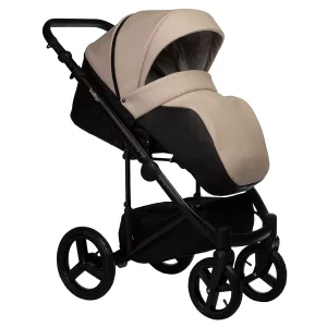 INDIGO Коляска TOUR ECO 3в1 (Te 01 (черная кожа + бежевая кожа) INDIGO Коляска TOUR ECO 3в1 (Te 01 (черная кожа + бежевая кожа)
