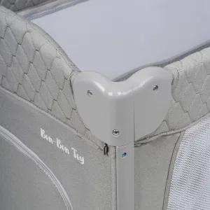 INDIGO Манеж-кровать Bon-Bon TOY лен, приставной, 2 уровня с подвесными игрушками (упак.1шт) (светло-серый) INDIGO Манеж-кровать Bon-Bon TOY лен, приставной, 2 уровня с подвесными игрушками (упак.1шт) (светло-серый)