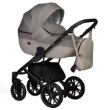 INDIGO Коляска MIO S 2в1 (01 (св.бежевая кожа + бежевый)