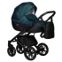 INDIGO Коляска MIO S 2в1 (06 (черная кожа + изумрудный) INDIGO Коляска MIO S 2в1 (06 (черная кожа + изумрудный)