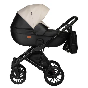 INDIGO Коляска MIO ECO 2в1 (04 (черная кожа + св.бежевая кожа) INDIGO Коляска MIO ECO 2в1 (04 (черная кожа + св.бежевая кожа)