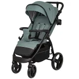 INDIGO Коляска EPICA XL2025 (2кол.(20,3см)2кол.(29см)(упак.1шт.) (зеленый-серый)