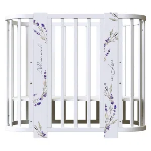 INDIGO Кровать детская Baby Line 5 в 1 (ложе 70х100 и 70х140) с поперечным маятником, массив бере (лаванда) INDIGO Кровать детская Baby Line 5 в 1 (ложе 70х100 и 70х140) с поперечным маятником, массив бере (лаванда)