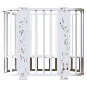 INDIGO Кровать детская Baby Line 5 в 1 (ложе 70х100 и 70х140) с поперечным маятником, массив бере (зайка) INDIGO Кровать детская Baby Line 5 в 1 (ложе 70х100 и 70х140) с поперечным маятником, массив бере (зайка)