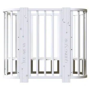INDIGO Кровать детская Baby Line 5 в 1 (ложе 70х100 и 70х140) с поперечным маятником, массив бере (звездочки) INDIGO Кровать детская Baby Line 5 в 1 (ложе 70х100 и 70х140) с поперечным маятником, массив бере (звездочки)