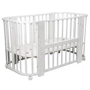 INDIGO Кровать детская Baby Line 5 в 1 (ложе 70х100 и 70х140) с поперечным маятником, массив бере (звездочки) INDIGO Кровать детская Baby Line 5 в 1 (ложе 70х100 и 70х140) с поперечным маятником, массив бере (звездочки)