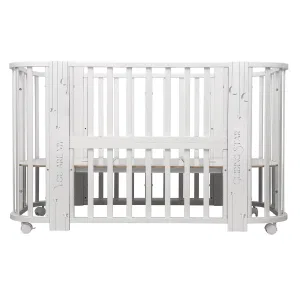 INDIGO Кровать детская Baby Line 5 в 1 (ложе 70х100 и 70х140) с поперечным маятником, массив бере (звездочки) INDIGO Кровать детская Baby Line 5 в 1 (ложе 70х100 и 70х140) с поперечным маятником, массив бере (звездочки)