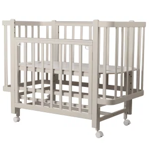 INDIGO Кровать детская Bella (ложе 120х60, закругленные углы, продольный маятник + колеса) массив б (кашемир-кашемир) INDIGO Кровать детская Bella (ложе 120х60, закругленные углы, продольный маятник + колеса) массив б (кашемир-кашемир)