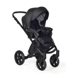 INDIGO Коляска PORTO 2в1 (Po 08 (черная кожа + черный узор)