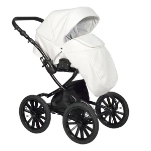 INDIGO Коляска BROCO Eco Plus 14 (Be 01 (белая кожа) INDIGO Коляска BROCO Eco Plus 14 (Be 01 (белая кожа)