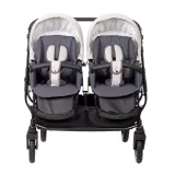Коляска для двойни CHARLOTTE Sity DUO (Indigo) (Cs 01 (т.серый + св.бежевый))