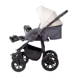 Коляска для двойни CHARLOTTE Sity DUO (Indigo) (Cs 01 (т.серый + св.бежевый))