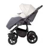 Коляска для двойни CHARLOTTE Sity DUO (Indigo) (Cs 01 (т.серый + св.бежевый))