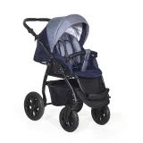 Коляска 2в1 Indigo CHARLOTTE 18 - Ch 32 (т.синий+джинс)