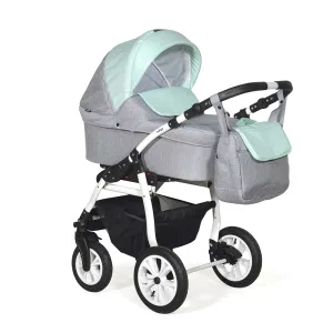 Коляска 2в1 Indigo CHARLOTTE 18 - Ch 35 (серый+мятный) Коляска 2в1 Indigo CHARLOTTE 18 - Ch 35 (серый+мятный)