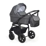 Коляска 2в1 Indigo CHARLOTTE 18 - Ch 38 (черный+черный узор)