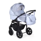 Коляска 2в1 Indigo ALMA Lux - Al 06 (голубая кожа+джинс)