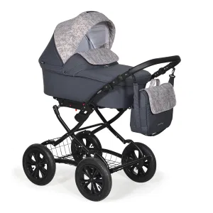 Коляска 2в1 Indigo CHARLOTTE 18 Classic 12 - Cr 36 (т.серый+розовый) Коляска 2в1 Indigo CHARLOTTE 18 Classic 12 - Cr 36 (т.серый+розовый)