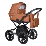 Коляска BROCO Eco Plus 14 (Indigo) (Be 06 (коричневая кожа))