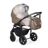 Коляска ALMA Lux 2в1 (Indigo) (Al 01 (т.бежевая кожа+т.бежевый))