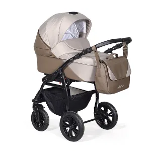 Коляска ALMA Lux 2в1 (Indigo) (Al 01 (т.бежевая кожа+т.бежевый)) Коляска ALMA Lux 2в1 (Indigo) (Al 01 (т.бежевая кожа+т.бежевый))