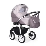 Коляска ALMA Lux 2в1 (Indigo) (Al 05 (т.пудра кожа+розовый))