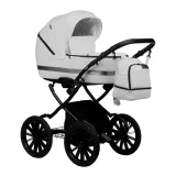 Коляска AVEO ECO Plus 14 (Indigo) (Ae 04 (белая кожа))