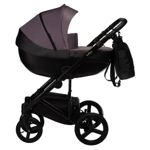 Коляска TOUR ECO 3в1 (Indigo) (Te 08 (черная кожа + фиолетовый)) Коляска TOUR ECO 3в1 (Indigo) (Te 08 (черная кожа + фиолетовый))