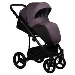 Коляска TOUR ECO 3в1 (Indigo) (Te 08 (черная кожа + фиолетовый)) Коляска TOUR ECO 3в1 (Indigo) (Te 08 (черная кожа + фиолетовый))