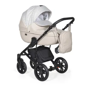Коляска MIO+F 3в1 (Indigo) (Mi 02 (св.бежевая кожа+св.бежевый узор)) Коляска MIO+F 3в1 (Indigo) (Mi 02 (св.бежевая кожа+св.бежевый узор))