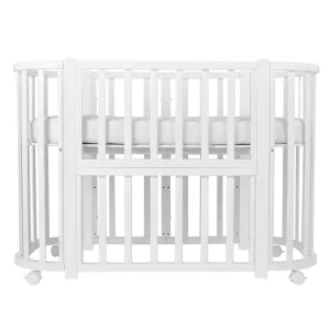 *Кровать детская Indigo Baby Lux 3 в 1 (кровать, манеж, диван) массив березы, МДФ (белый-белые стойки) *Кровать детская Indigo Baby Lux 3 в 1 (кровать, манеж, диван) массив березы, МДФ (белый-белые стойки)