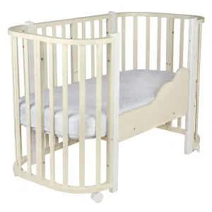 *Кровать детская Indigo Baby Lux 3 в 1 (кровать, манеж, диван) массив березы, МДФ (слоновая кость-белые стойки) *Кровать детская Indigo Baby Lux 3 в 1 (кровать, манеж, диван) массив березы, МДФ (слоновая кость-белые стойки)