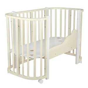 *Кровать детская Indigo Baby Lux 3 в 1 (кровать, манеж, диван) массив березы, МДФ (слоновая кость-белые стойки) *Кровать детская Indigo Baby Lux 3 в 1 (кровать, манеж, диван) массив березы, МДФ (слоновая кость-белые стойки)